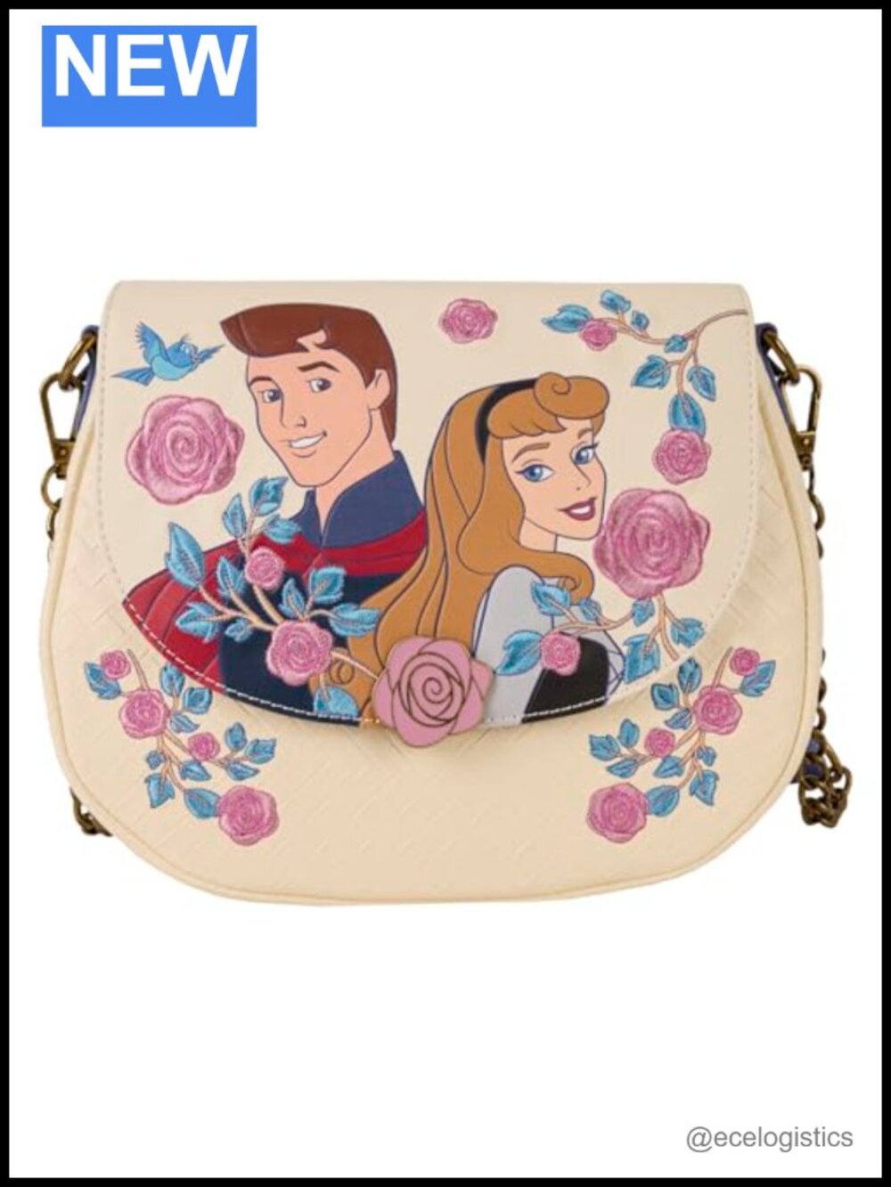 Loungefly Disney Princess Aurora Crossbody Bag Faux Leather Adjustable Strap